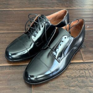 BOSTONIAN | Men’s 7M Black Leather Akron Cap Toe Oxford Dress Shoes